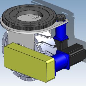 5KW AGV Rubber Heavy Duty Robot Wheels Motor Steering Wheel