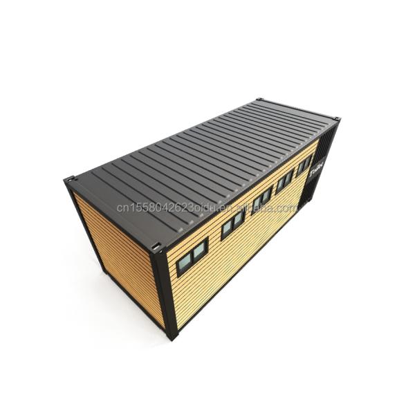 Baño exterior Contenedor de envío modificado estilo 20ft o 40ft Hecho de acero y panel de sándwich con ventanas de aleación de aluminio