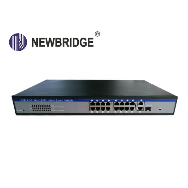 19 Ports Industrial Ethernet Switch , Power Over Ethernet Switch 2*10/100/1000M Uplink Port