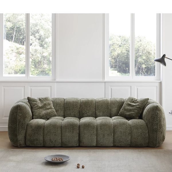 Custom Retro Straight Comfortable Sponge Corner Modular Sofa Living Room Cloud Couch Compressed Sofa for Villa Apartment