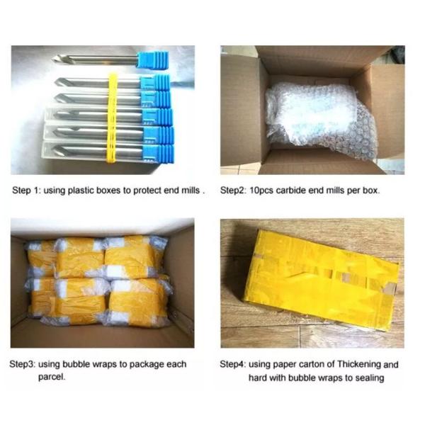 10mm Shank Precision Cutting Tools 4 Flute 45 Degrees TICN Coated Roughing End Mill