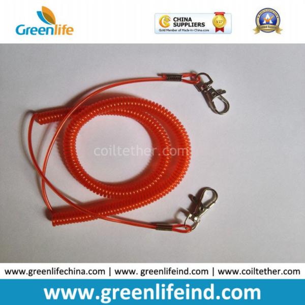 Red Stopdrop Tooling Coil Lanyard Cable W/Thumb Hook