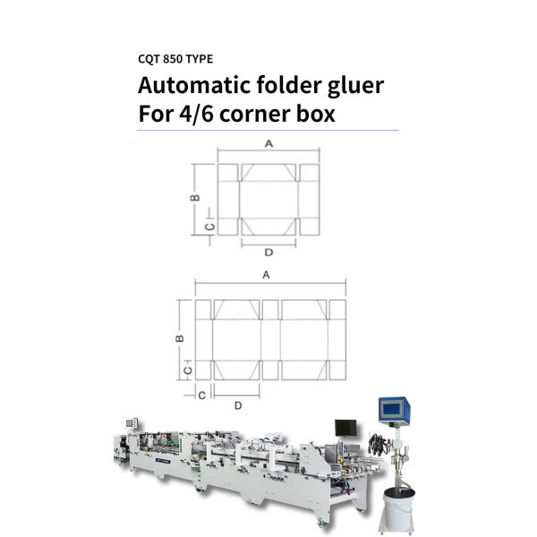 PLC Controlled Folder Gluer Machine for Corrugated Carton Cardboard Box 200g-650g Paper