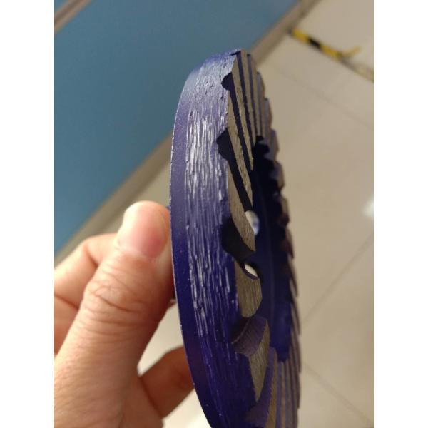 Sintered Turbo Diamond Cup Grinding Wheel Silver Brazed For Granite Using