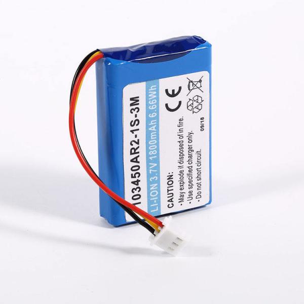 Rechargeable 103450AR 3.7V 1800mAh Lithium Ion Battery Pack for Consumer Electronics