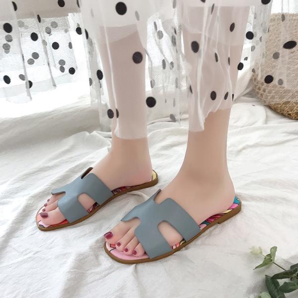 BS116 Summer Women'S Shoes New Korean Style Flat-Toe Flat Slippers Women'S Flat-Heel Summer Sandals And Slippers Wholesa