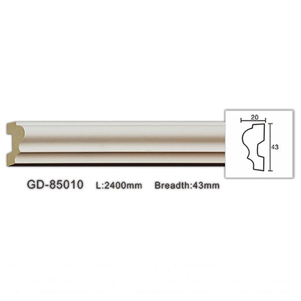 GD-85010 43mm Hot Selling Environment Friendly House Renovation Polyurethane Smooth Pu Material Mouldings