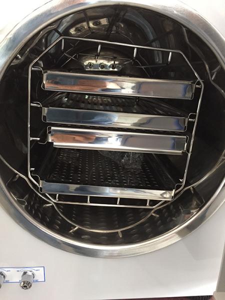 12L Class B Dental Autoclave Built In Water LCD Display Stainless Steel Chamber