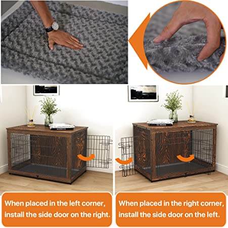 Double Door Wooden Dog Crates in Modern Style 81*55*67cm for Home Decorative Furniture