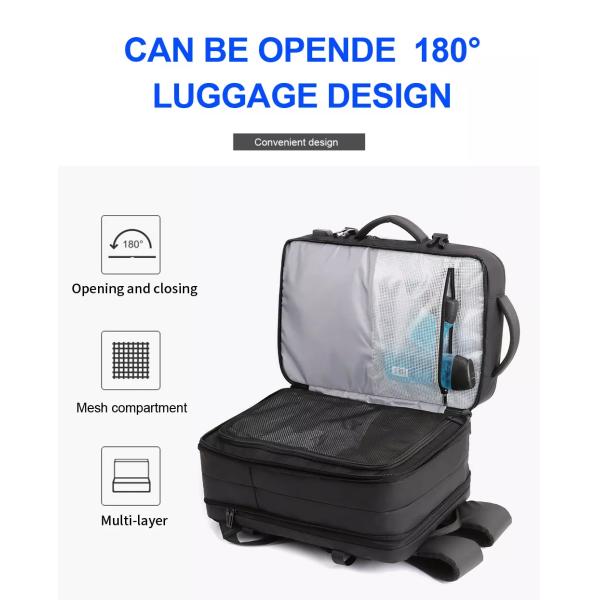 Обратимый течебезопасный рюкзак дела случайный расширяемый с портом USB