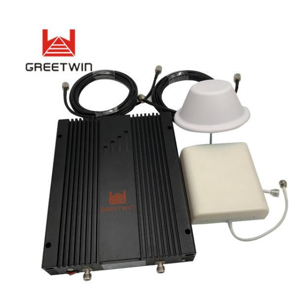 Tri Band LCD Display Cell Phone Signal Boosters 27dBm 78dB EGSM 900MHz WCDMA 2100MHz LTE2600MHz