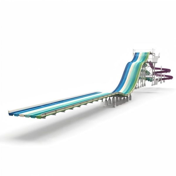 Children Water Park Slide Combined Six Parallel Double Spiral