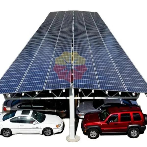 Carport Solar Mounting System 10KW Light Weight Alumínio Solar Carports para estacionamento de automóveis