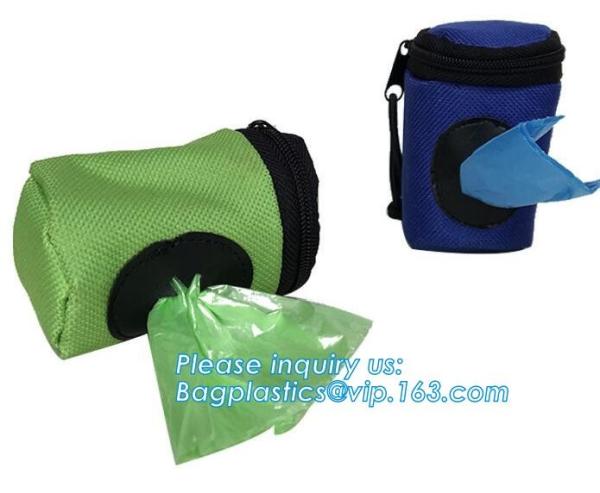 LED Flashlight Dog Waste Bag Dispenser Holder with Pet Waste Bag Poop Roll Bags, BPI ASTM D6400 EN13432 Approval Customi