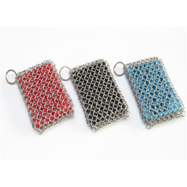 5 Inch Cast Iron Chainmail Scrubbers Food Grade Stainless Steel Material