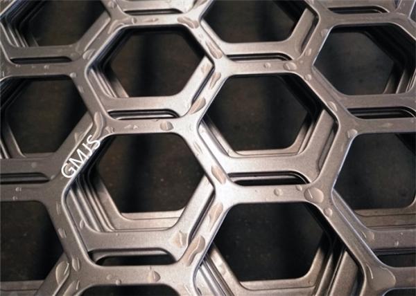Hexagonal Hole Shape Perforated Metal Sheet , Perforated Stainless Steel Plate