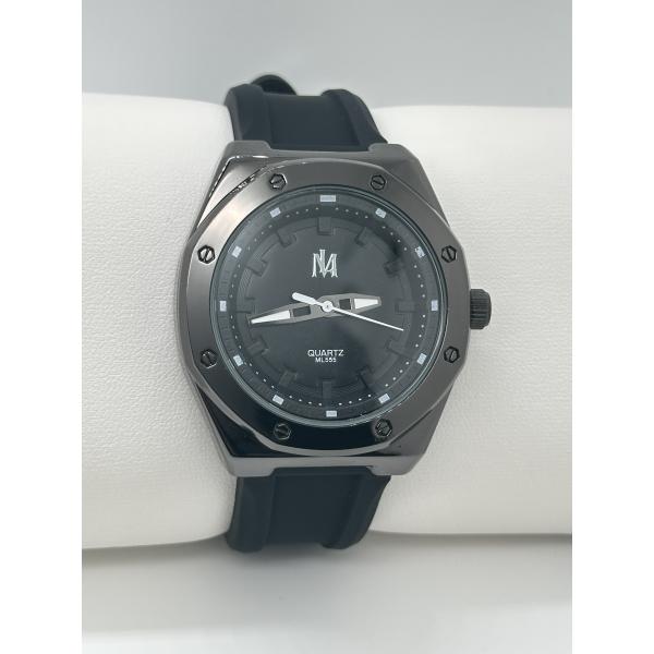 Спортивные и шикарные Силиконовые ремни Часы Черный Диал Модные наручные часы