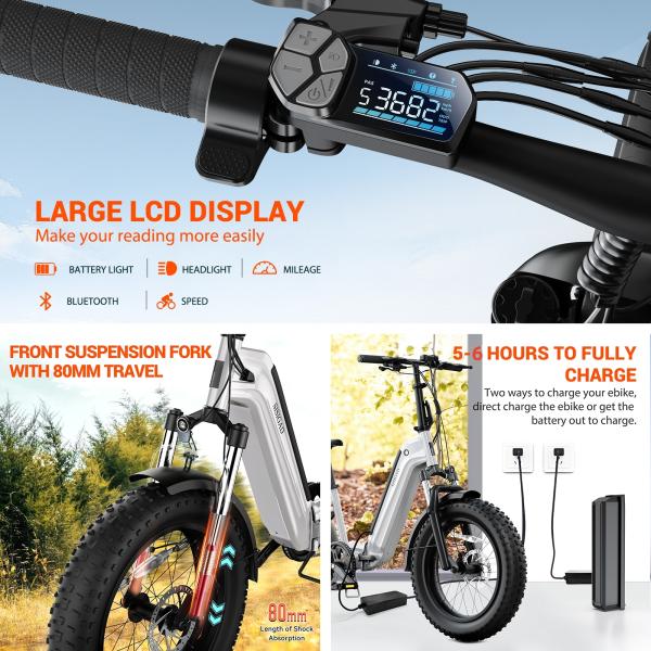 EU Stock Free Shipping 25km/h 250W Brushless Motor Mini Folding Electric Bike 20inch Steel Frame Foldable E Fatbike Hybrid Ebike