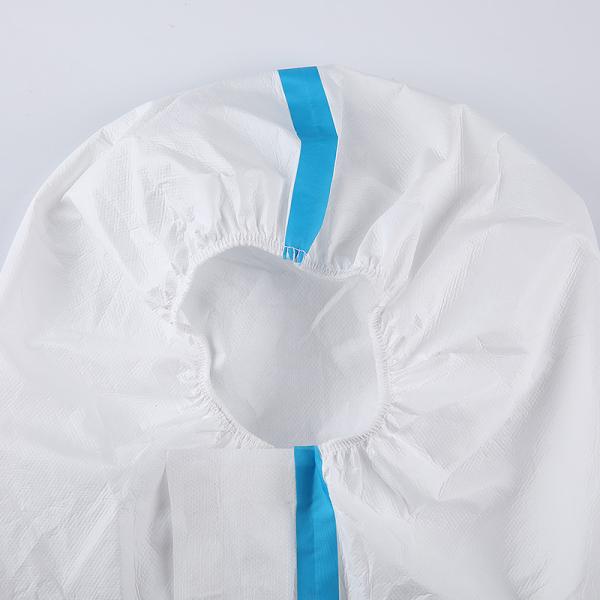 White Disposable Medical Clothing , Disposable Medical Protective Coverall