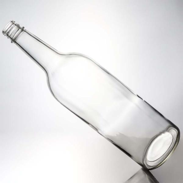 Surface Handling Decal Glass Bottle 1000ml Round Shaped Perfect for Gin Rum Champagne Liquor