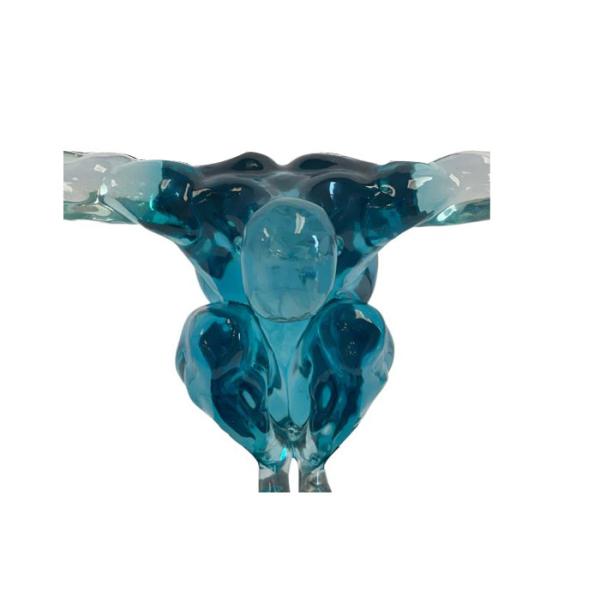 Скульптура человека смолы современного украшения искусства сада домашнего прозрачная