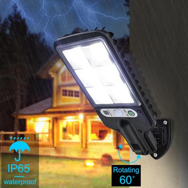 Solar Street Lights Outdoor Solar Lamp With 3 Light Mode Waterproof Motion Sensor Security Lighting for Garden Patio Path Yard