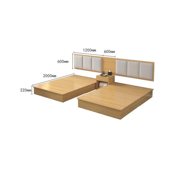 Solid Wooden Hotel Bedroom Furniture Sets , Guest Room Modern Bedroom Suites