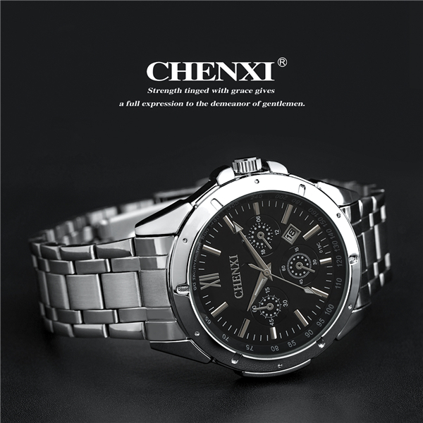 C019C5J Calenda Stainless Steel Wrist Watch Man Cool Sports Watch Japan Movt Quartz Watch