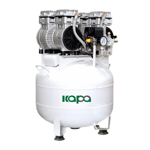 サイレントピストン 2HP オイルフリー空気圧縮機 8bar 270 L/min W/ 50L 鋼タンク