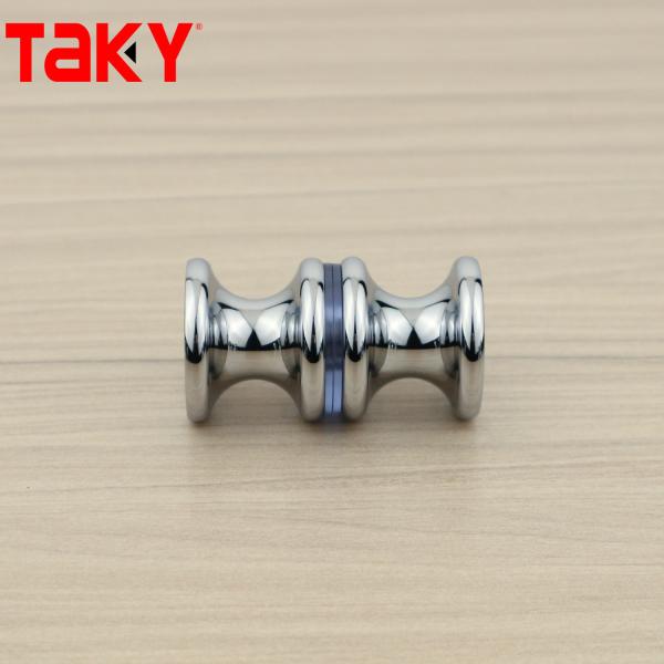 Customized Door Glass Shower Flush Round Door Knob Double Sided Bathroom Shower Door Handle