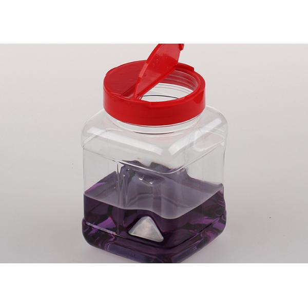 PET Plastic Spice Jar for Pepper Powder Transparent PET Seasoning Bottle with Shaker Lids for Salt Herbs