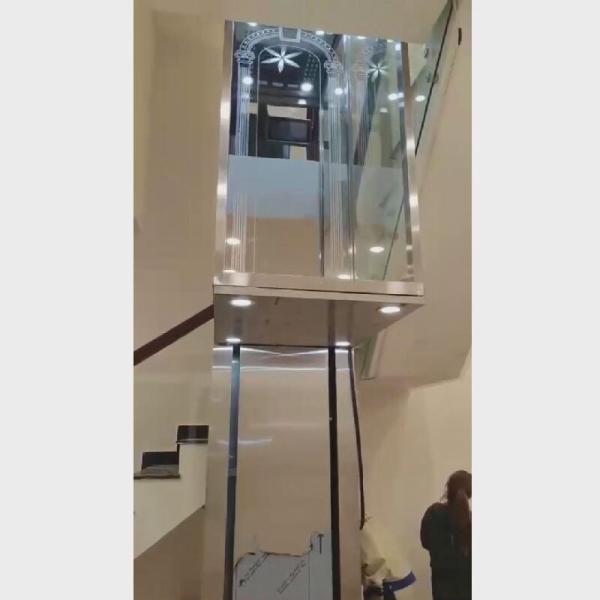 14.5 mètre Ascenseur hydraulique résidentiel 5 arrêts 400 kg capacité de charge