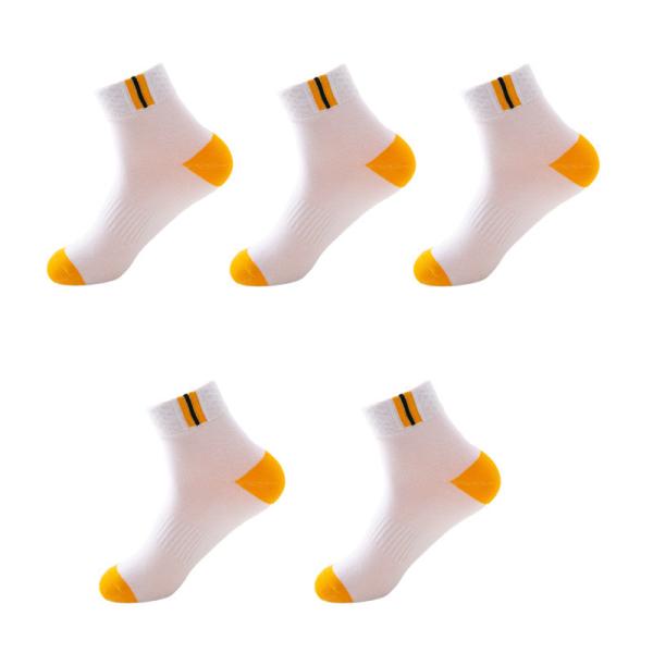 Spot Men Outdoor Knitted Cotton Plain Coloured Socks White Athletic Basketball Crew Socks