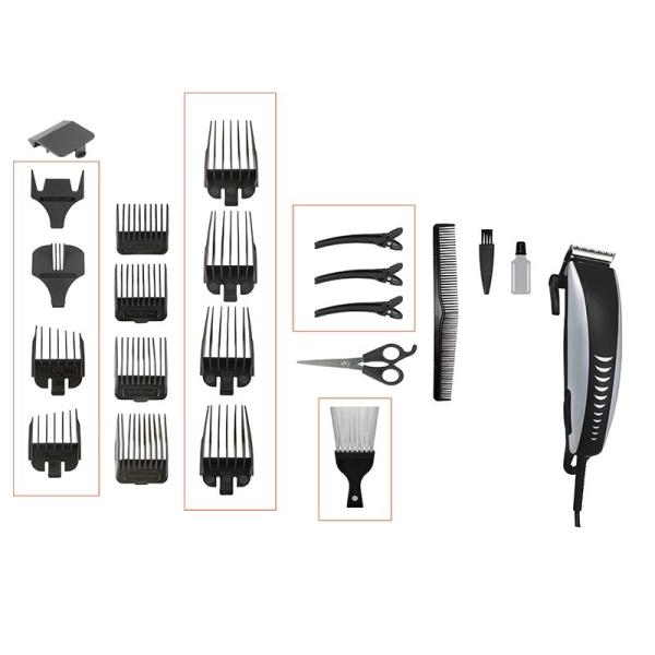 Professional Electric Barber Hair Beard Trimmer 22pcs Blade Rechargeable Type