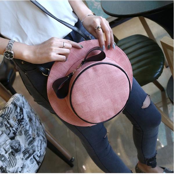 2016 summer new linen hat personality casual fashion trend in Europe and America female Shoulder Messenger