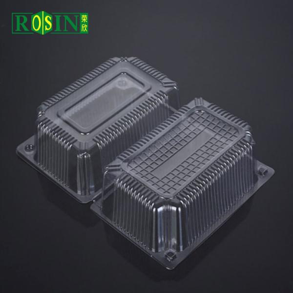 Rectangular Plastic Bakery Packaging Lightweight Disposable Pastry Box