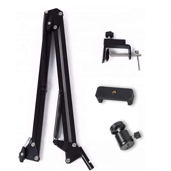 2KG 360 Rotating Head M60 Round Base Mic Stand With Boom