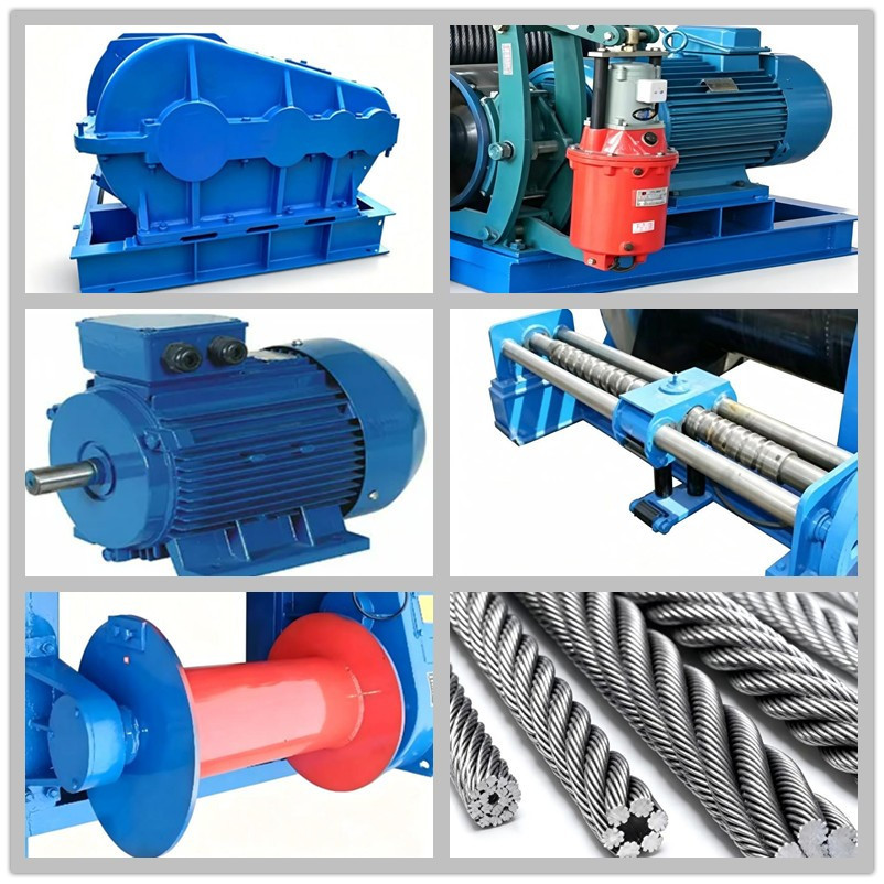 High Speed Wire Rope Electric Winch 1 Ton - 10 Ton Electric Winch Heavy Duty