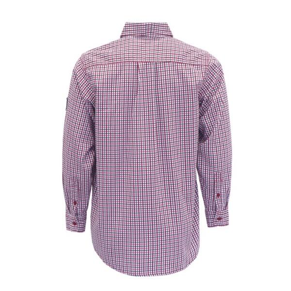 6.5oz Cotton Plaid Flame Resistant Work Shirt Buttons Style