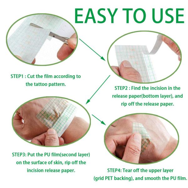 Matte Waterproof Medical Adhesive Tape PU Film Self Adhesive Wound Dressings