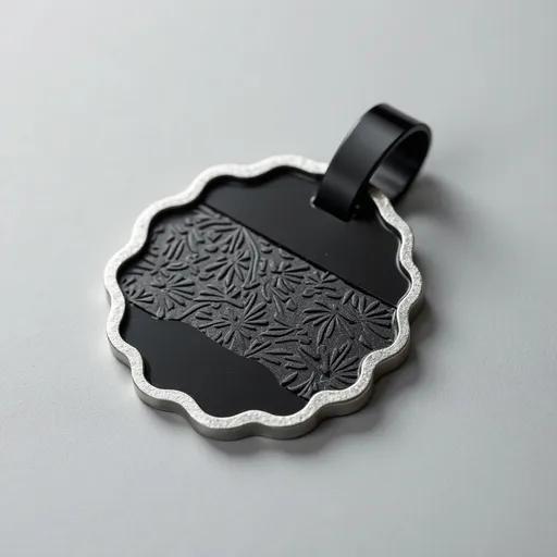 Tailorable Foral Engraved Stainless Steel Men's Pendant