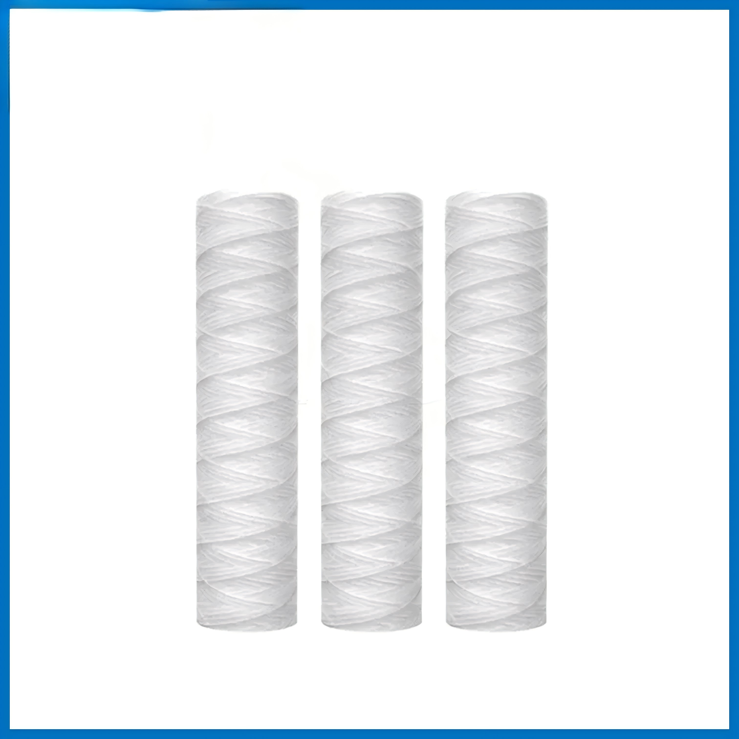 High Quality PP Cotton Wire Wound Filter Cartridge, Up to 500 L/H, Multi-Layer Graded Density, Wide Compatibility for Water Filtration Systems