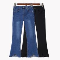 Mi coton XXS de Spandex de taille aux jeans de dames de XXS