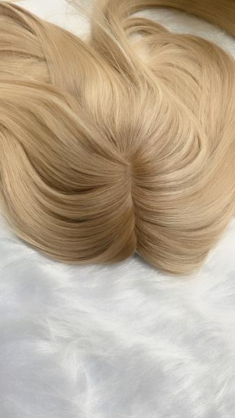 Hair topper for women human hair virgin cuticle silk topper for hairloss help