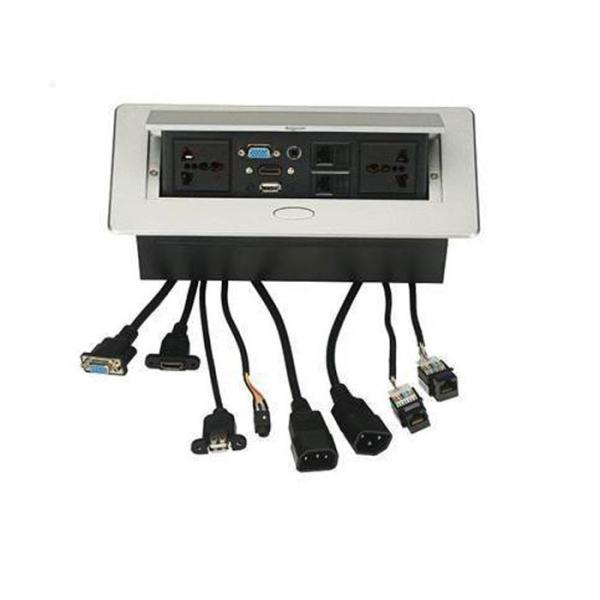 Conference Hidden Electrical Outlet Hydraulic Mechanism Smooth Operation