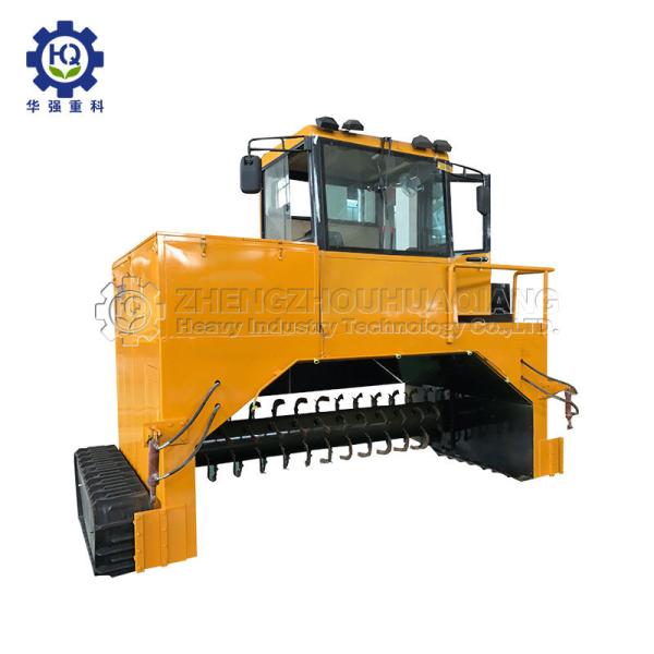 Chicken Manure 1200m3 Per Hour Capacity Crawler Type Organic Compost Fertilizer Turning Machine