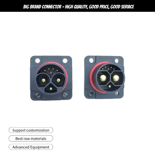 50A 80A stackable connector, IP67 waterproof connector, 2+1+5 battery pack connector, suitable for energy storage systems or electric vehicle battery swap cabinets