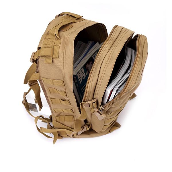 Large 50l Molle Tactical Backpack Khaki Black With Air Cushion Belt