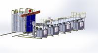Máquina de rotomoldagem biaxial para fábrica com volume de tanque de 14000L