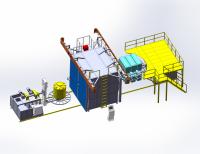 Equipamento de moldagem por rotação eficiente com sistema de controlo PLC Tempo de ciclo 15-30min